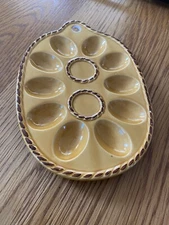Vintage Made in Japan Ceramic Deviled Egg Platter