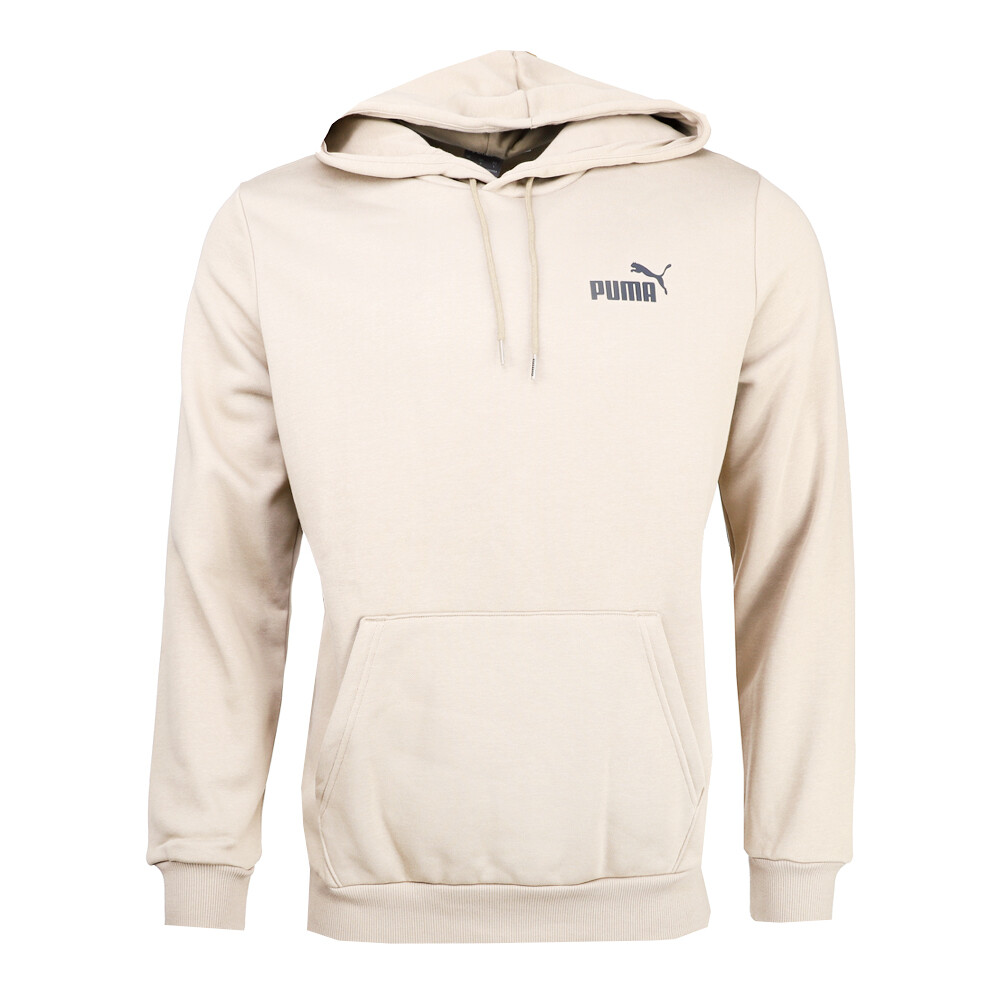 Пуловер с капюшоном и маленьким логотипом Puma Essentials Мужская повседневная верхняя одежда бежевого цвета 67805767