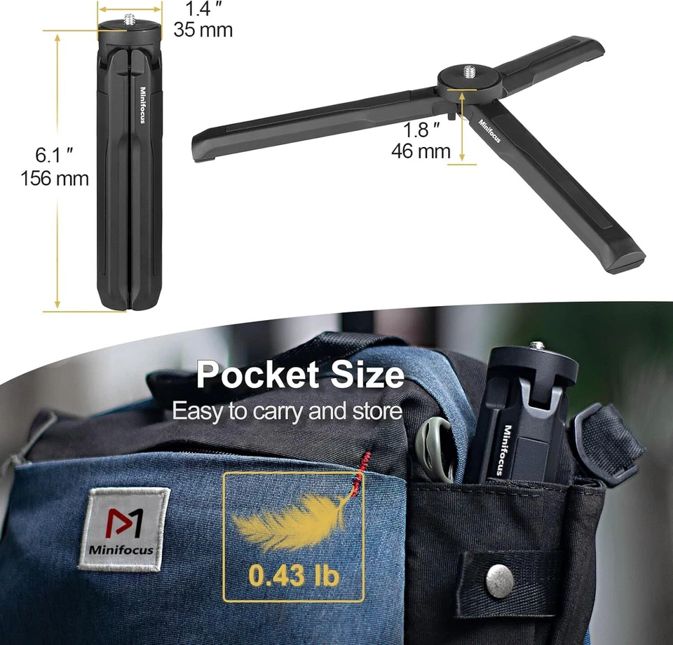 Aluminum Mini Tripod Stand Handheld for Gimbal Stabilizer DSLR Camera Monopod - Bild 4 von 4