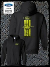Ford Mustang Green Stripe Logo Official Licensed Hoodie Sweatshirt