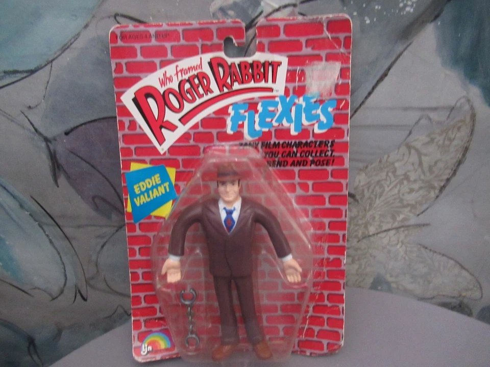 2 figuras Who Framed Roger Rabbit Flexies Bendy 1988 LJN EDDIE VALIAN JUDGE DOOM Foto 2 de 4