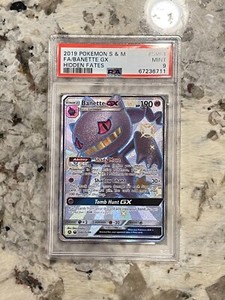 Pokemon Hidden Fates Banette GX Full Art #SV61 PSA 9