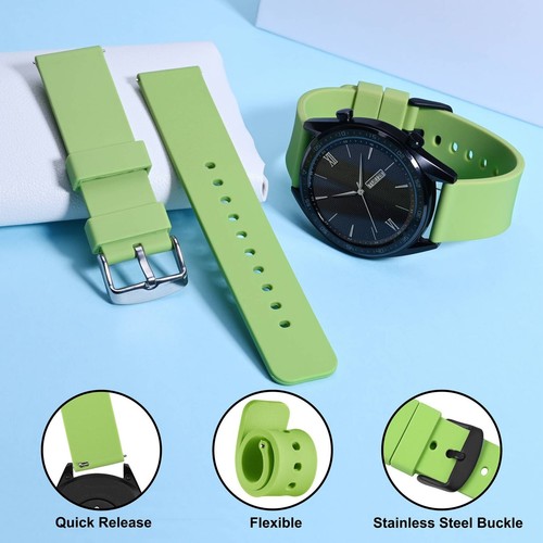 WOCCI Cinturino Orologio Silicone Cinturini Gomma 12 14 15 16 17 18 19 20 21 22 24mm - Foto 46 di 143