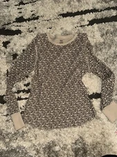 Lady Foot Locker Long Sleeves Shirt  Brown Black  Large