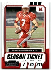2021 PANINI CONTENDERS DRAFT PICKS CAMPUS TICKET BEN ROETHLISBERGER MIAMI OHIO