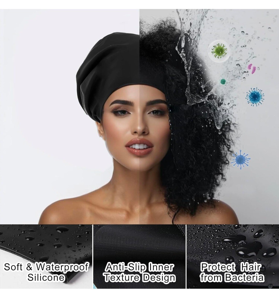 Extra Large Swimming Cap for Long Hair - Swim Cap Designed for Dreadlocks