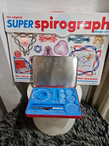 The Original Super Spirograph Design Set 50th Anniversary w/ Diecast Wheel.  - Picture 4 of 4