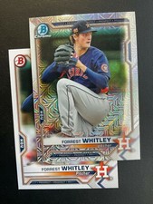 Forrest Whitley 2021 Bowman Chrome Mojo Refractor BCP-9 Astros w/Base Card