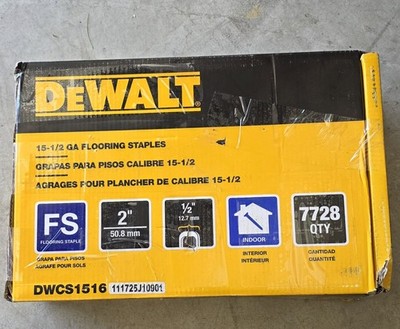 Dewalt 2In Leg X 1/2 in Crown 15 1/2 Gauge Coated Steel Hardwood Flooring Staple