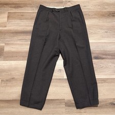 Vintage Giorgio Armani Le Collezioni Wool Pleated Dress Pants Men's 36 Brown EUC