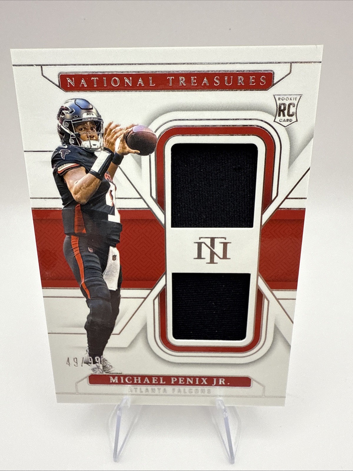 MICHAEL PENIX JR. 2024 NATIONAL TREASURES ROOKIE DUAL PATCH RC /99