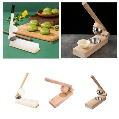 Holz Mochi Maker Teigpresse Werkzeug Teigpresse Werkzeug für Camping Home