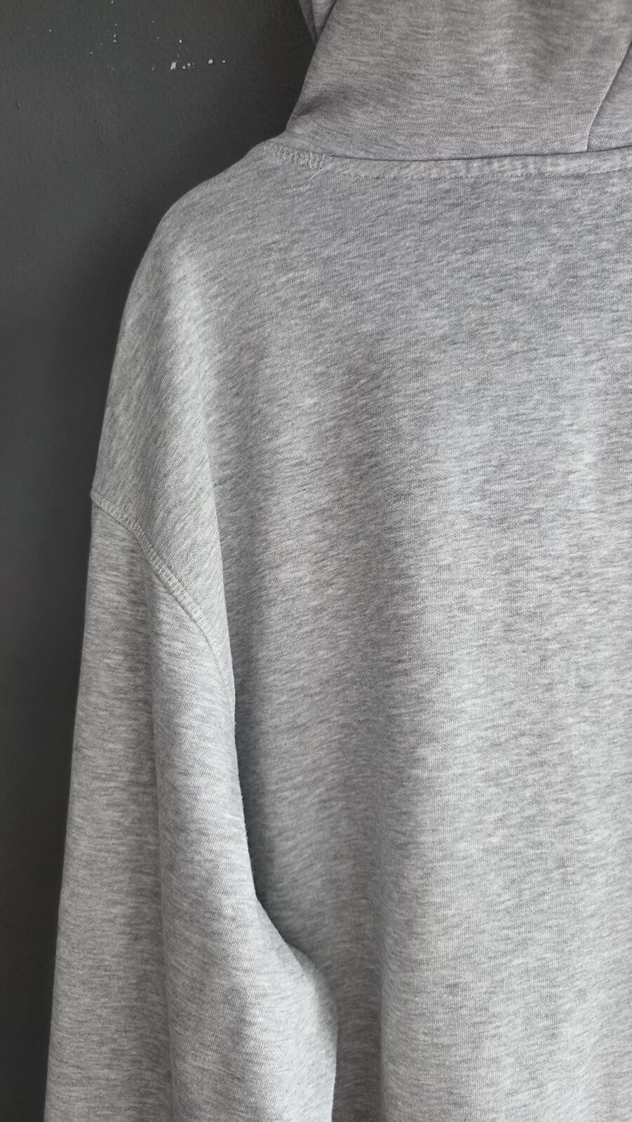 H&M Relaxed Fit Grey Marl Pullover Hoodie XXL Oversized Casual Basic Pocket image 7
