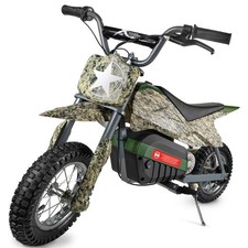 250W Electric Dirt Bike 14MPH Ride on Electric Off-Road Motorcycle 24V, Camo