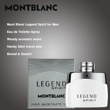 Image of Mont Blanc Legend Spirit Eau de Toilette 30ml Spray Boxed & Sealed