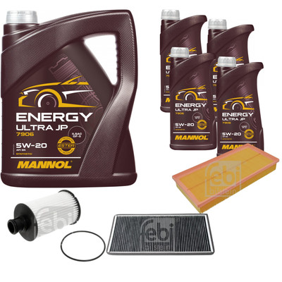 FEBI BILSTEIN Inspektionspaket 9L MANNOL Energy Ultra JP 5W-20 für Land Rover