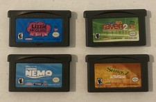 Nintendo GBA Game Lot Of 4 -Lizzie McGuire Shrek 2 Finding Nemo Thats So Raven 2