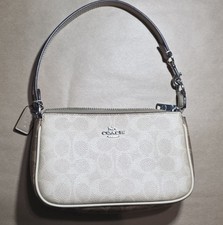 COACH Nolita 19, Wristlet/Short Shoulder Purse, Sand/Taupe/Silver