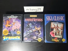 Strider Game Lot (Sega Genesis) - Strider 1, II 2 Returns, Revenge of Shinobi