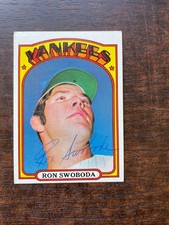 1972 Topps #8 Ron Swoboda Autographed Card - New York Yankees Signed