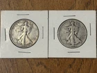 Set of 2 1944 Walking Liberty Half Dollar