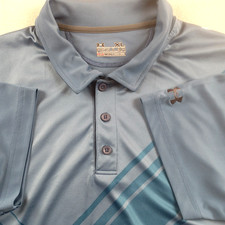 Under Armour Men  s Heat Gear Blue Diag Stripe Short Sleeve Golf Polo Shirt   XL
