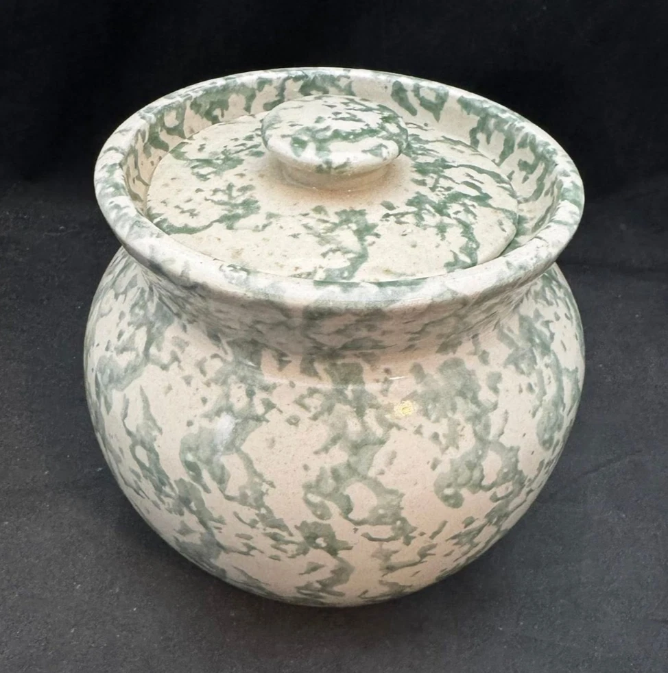 Orie Pottery Splatter Canister with lid