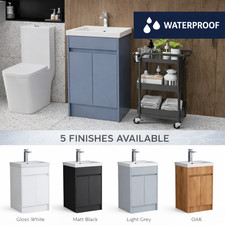 Rio 500mm Floor Standing Bathroom Vanity Unit & Basin – Waterproof – 5 Colours