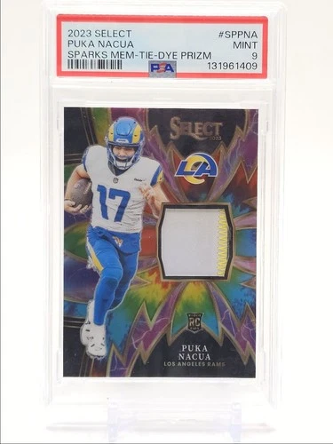 PUKA NACUA 2023 SELECT SPARKS ROOKIE PATCH TIE-DYE RC /25 PSA 9 Q6746