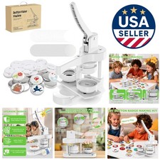 Professional 58mm Button Maker Kit with 50 Parts - Effortless Badge Creation