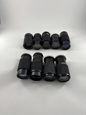 Lot Of 9 Untested Vintage Camera Lenses Various Brands Sizes Parts Only