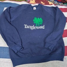 Vintage '90s Tangled Crew Neck Sweatshirt Made In USA XL Trees Jerzees blue