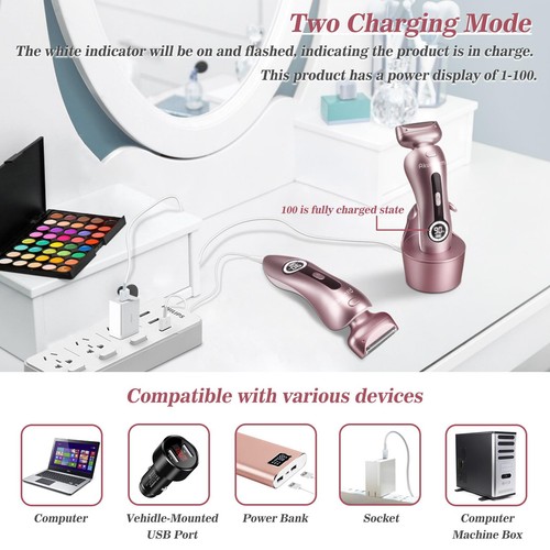 Electric Shaver for Women for Legs Bikini Trimmer Electric Razors for Women U... - Picture 6 of 8