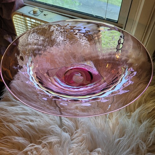 Vintage Steuben Glas Amethyst Konsole Schüssel 6720 14"x 3,5" - Bild 3 von 11