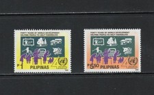 S9146 Philippines 1990 Programme De Développement De L'ONU 2V. MNH