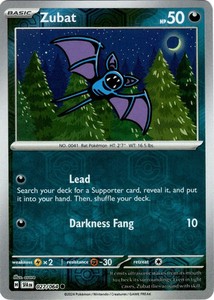 💠Pokemon - Zubat - Reverse Holo - 027/064 - S & V - Shrouded Fable (NM)ðŸ’
