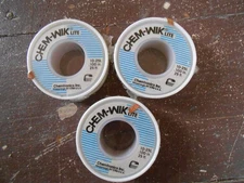 3-NEW SEALED ROLLS Chem-Wik Lite No. 10-25L, .100”, 25 ft, remover/ desolder
