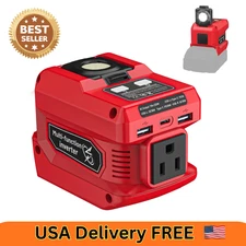 220W Power Inverter for Milwaukee 18V Battery,DC 18V to AC 110V Battery Inverter