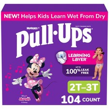 Pull-Ups Girls' Potty Training Pants Size 2T-3T 16-34 lbs 104 Count