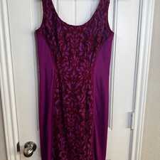 Diane von Furstenberg Geovana Lace Panel Sheath Dress in Amethyst/Onyx