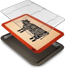 Meat Resting Pan | With Rack & Mat, Oven & Dishwasher Safe