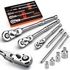 10-Piece Flex-Head Ratchet Set, 1/4, 3/8 & 1/...
