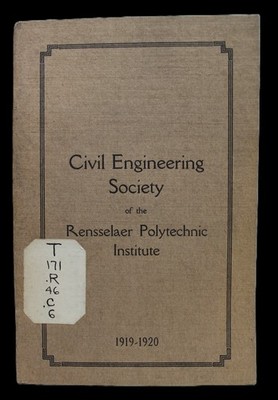 RENSSELAER POLYTECHNIC INSTITUTE CIVIL ENGINEERING SOCIETY BOOKLET 1919 VINTAGE