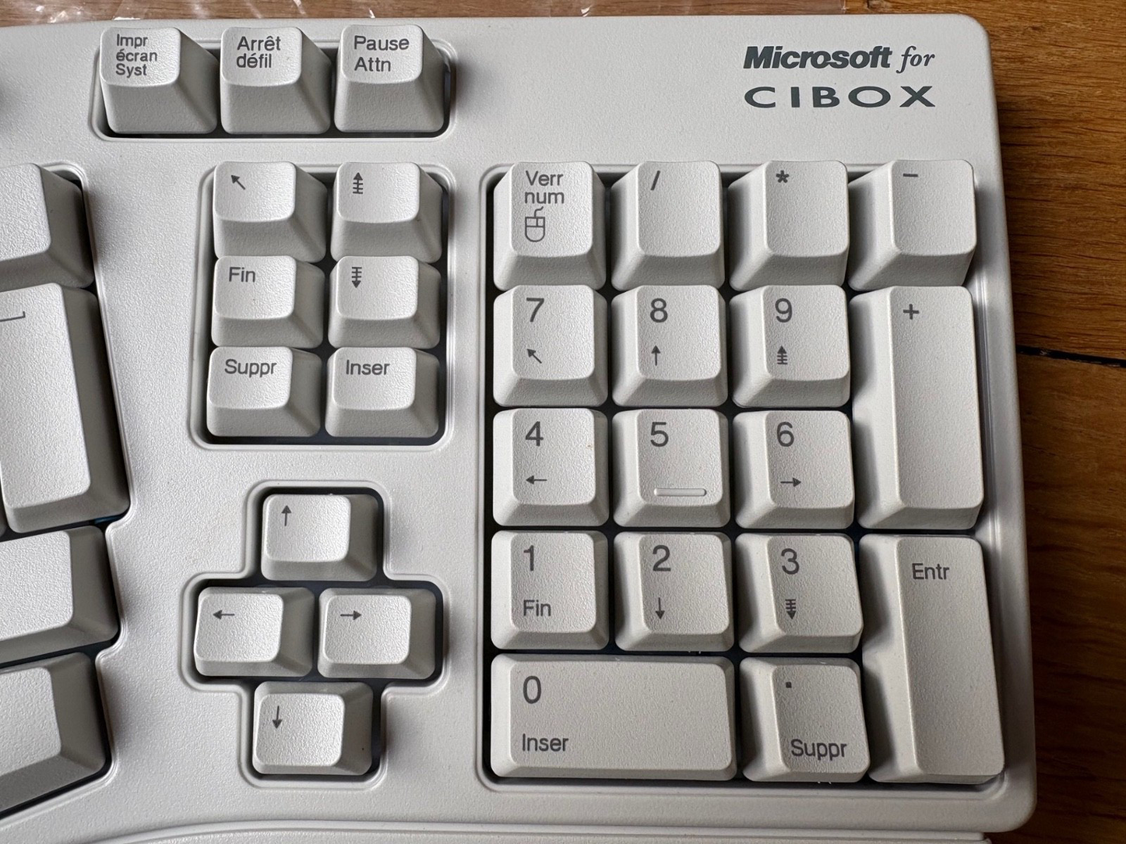 Clavier Microsoft Natural Keyboard Elite AZERTY PS2 vintage rétro pour PC blanc
