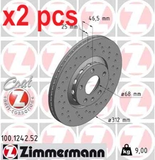 X2 PCS BRAKE DISC 100.1242.52