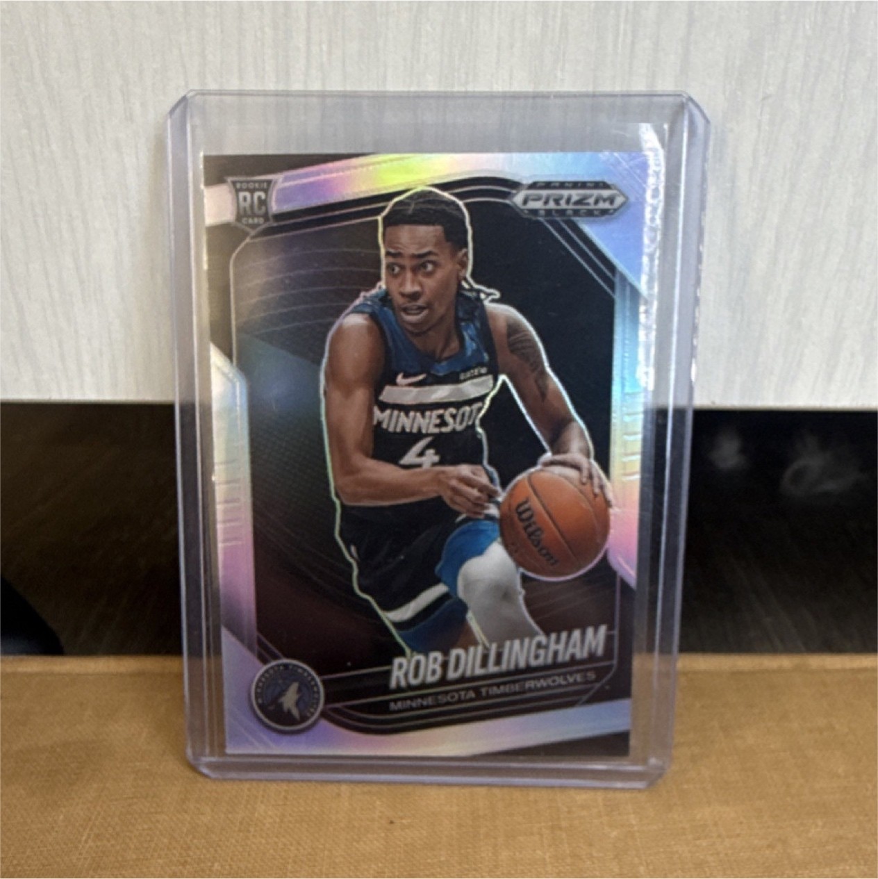 2024-25 Panini Prizm Black Rob Dillingham #39 Rookie Minnesota Timberwolves