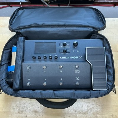 Line 6 POD Go Guitar Multi Effects Processor Amp Sim Modeler + Line 6 Road Case