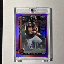 2025 TOPPS CHROME FOOTBALL LUTHER BURDEN III PINK REFRACTOR AUTO /250
