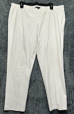 Eileen Fisher Womens Size XL White Viscose Taper Leg Elastic Waist Pants T9 