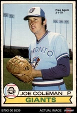 1979 O-Pee-Chee #166 Joe Coleman  Free Agent 3-1-79 Giants 6 - EX/MT